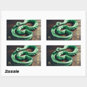 Sticker Rectangulaire Nouvel An chinois lunaire du serpent 2025 HRS2 (Feuille)