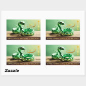 Sticker Rectangulaire Nouvel An chinois lunaire du serpent 2025 HRS4 (Feuille)