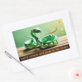 Sticker Rectangulaire Nouvel An chinois lunaire du serpent 2025 HRS4 (Enveloppe)