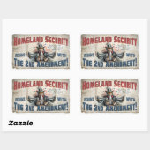 Sticker Rectangulaire Nouvel engin de droits d'arme (Feuille)