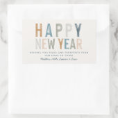 Sticker Rectangulaire Nouvelle année colorée (Sac)