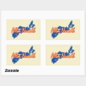 Sticker Rectangulaire Nouvelle-Écosse (Feuille)