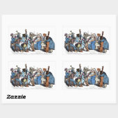 STICKER RECTANGULAIRE NOUVELLE LANGUE MUSICALE / ORCHESTRE DE FERME ANIM (Feuille)