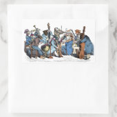 STICKER RECTANGULAIRE NOUVELLE LANGUE MUSICALE / ORCHESTRE DE FERME ANIM (Sac)