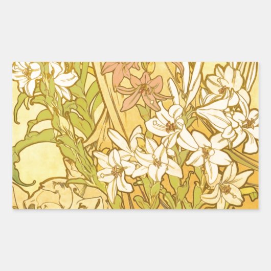 Sticker Rectangulaire Nouvelle Lily flowers (Devant)