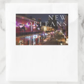 Sticker Rectangulaire Nouvelle-Orléans, Louisiane | Le Quartier Français (Sac)
