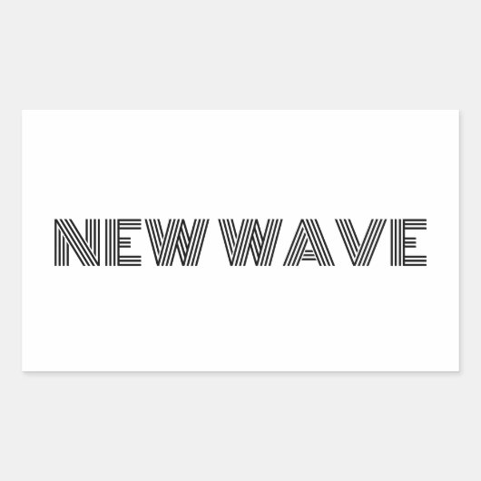 Sticker Rectangulaire Nouvelle vague (Devant)