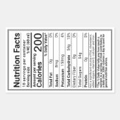 Sticker Rectangulaire NOUVELLE valeur nutritive du sirop d'érable avec f (Devant)