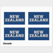 Sticker Rectangulaire Nouvelle-Zélande (Feuille)