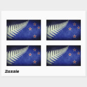 Sticker Rectangulaire Nouvelle-Zélande Silver Fern (Feuille)