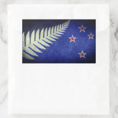 Sticker Rectangulaire Nouvelle-Zélande Silver Fern (Sac)
