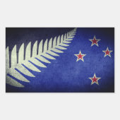 Sticker Rectangulaire Nouvelle-Zélande Silver Fern (Devant)