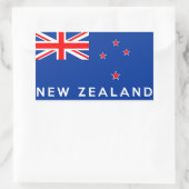 Sticker Rectangulaire nouvelle-zélande symbole du drapeau du pays nom (Sac)