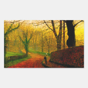 Sticker Rectangulaire Novembre après-midi Stapleton Park Grimshaw