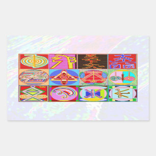 Sticker Rectangulaire NOVINO ReikiHealing in KARUNA Reiki Symboles