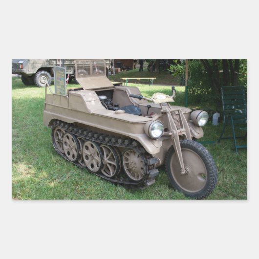 Sticker Rectangulaire NSU Kettenkrad (Devant)