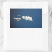 Sticker Rectangulaire Nuage blanc fluide sur ciel bleu profond (Sac)