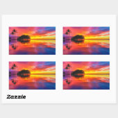 Sticker Rectangulaire Nuages majestueux et réflexion (Feuille)