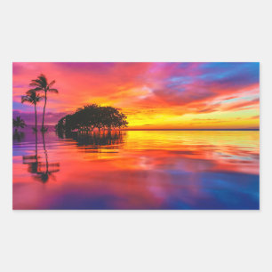 Sticker Rectangulaire Nuages majestueux et réflexion