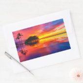 Sticker Rectangulaire Nuages majestueux et réflexion (Enveloppe)