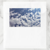Sticker Rectangulaire Nuages Puffy Sur Ciel Bleu (Sac)
