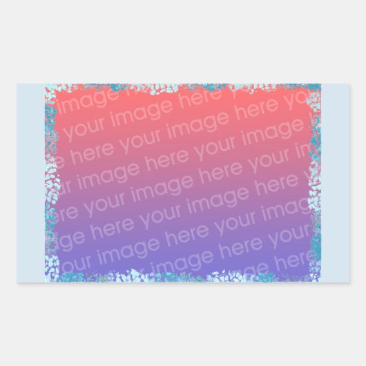 Sticker Rectangulaire Nuances de points bleus, étincelles Ajouter des au (Devant)