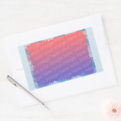 Sticker Rectangulaire Nuances de points bleus, étincelles Ajouter des au (Enveloppe)