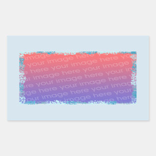 Sticker Rectangulaire Nuances de points bleus, étincelles Ajouter des au