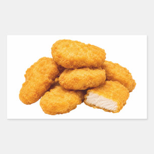 Sticker Rectangulaire Nuggets de poulet croustillants dorés Nourriture