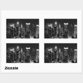 Sticker Rectangulaire Nuit à New York (Feuille)
