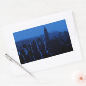 Sticker Rectangulaire Nuit bleue à New York (Enveloppe)