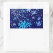 Sticker Rectangulaire Nuit de Noël neige (Sac)