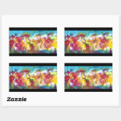 Sticker Rectangulaire NUIT DU CARNAVAL / Mascarade vénitienne, Musique d (Feuille)