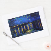 Sticker Rectangulaire Nuit étoilée sur le Rhône Van Gogh Art (Enveloppe)