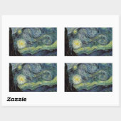 Sticker Rectangulaire Nuit étoilée - van Gogh (Feuille)