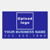 Sticker Rectangulaire Numéro de téléphone professionnel sur l'étiquette  (Devant)