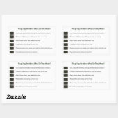 Sticker Rectangulaire Numéros de recyclage (blanc) (Feuille)