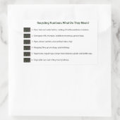 Sticker Rectangulaire Numéros de recyclage (blanc) (Sac)