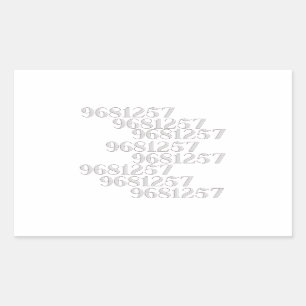Sticker Rectangulaire Numéros Grabovoi 9681257