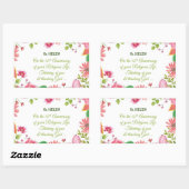 Sticker Rectangulaire Nun Religious 50e Anniversaire Fleurs aquarelles (Feuille)