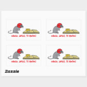 Sticker Rectangulaire Nunca jamas te rindas (Feuille)