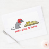 Sticker Rectangulaire Nunca jamas te rindas (Enveloppe)