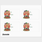 Sticker Rectangulaire Nutcracker - Balises cadeaux (Feuille)