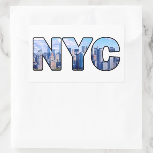 STICKER RECTANGULAIRE NYC (Sac)
