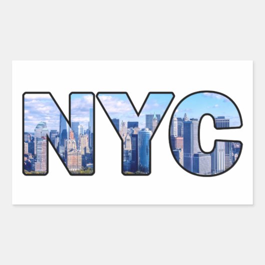 STICKER RECTANGULAIRE NYC (Devant)