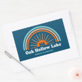 Sticker Rectangulaire Oak Hollow Lake Caroline du Nord Rainbow (Enveloppe)