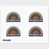 Sticker Rectangulaire Oak Hollow Lake Caroline du Nord Rainbow (Feuille)