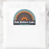 Sticker Rectangulaire Oak Hollow Lake Caroline du Nord Rainbow (Sac)
