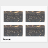 Sticker Rectangulaire oasis chocolat marbre brun feuille dorée veines an (Feuille)