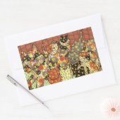 Sticker Rectangulaire Oaxacan Chat et chatons (Enveloppe)